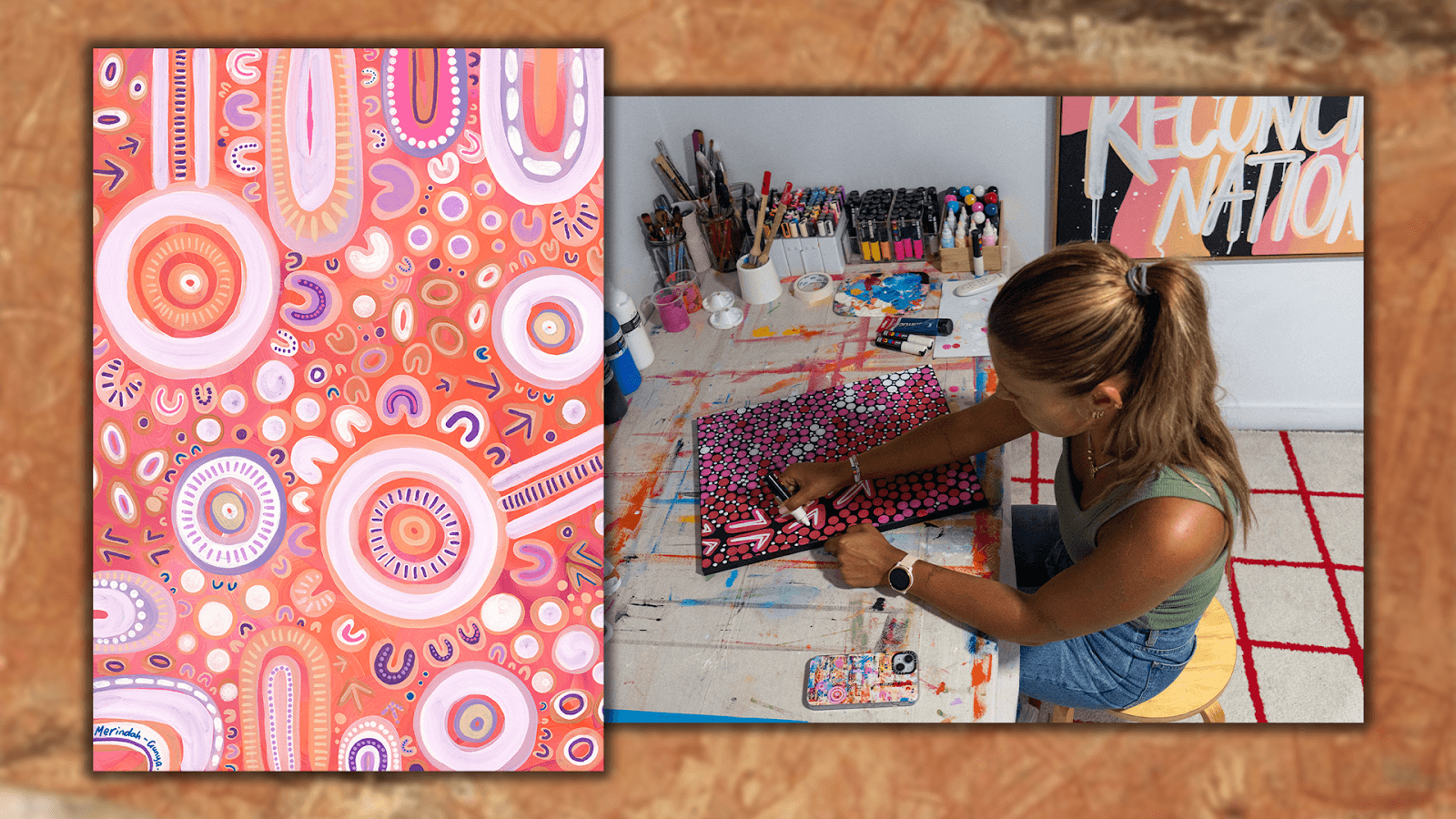 Contemporary Aboriginal Artist, Bayley Mifsud & Artwork